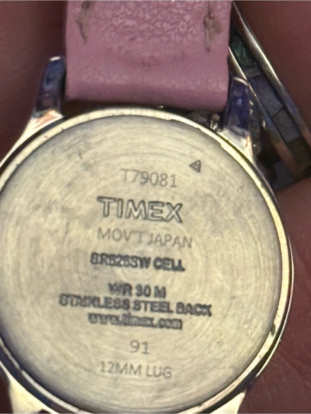Timex pink leather analog watch - Picture 6 of 6